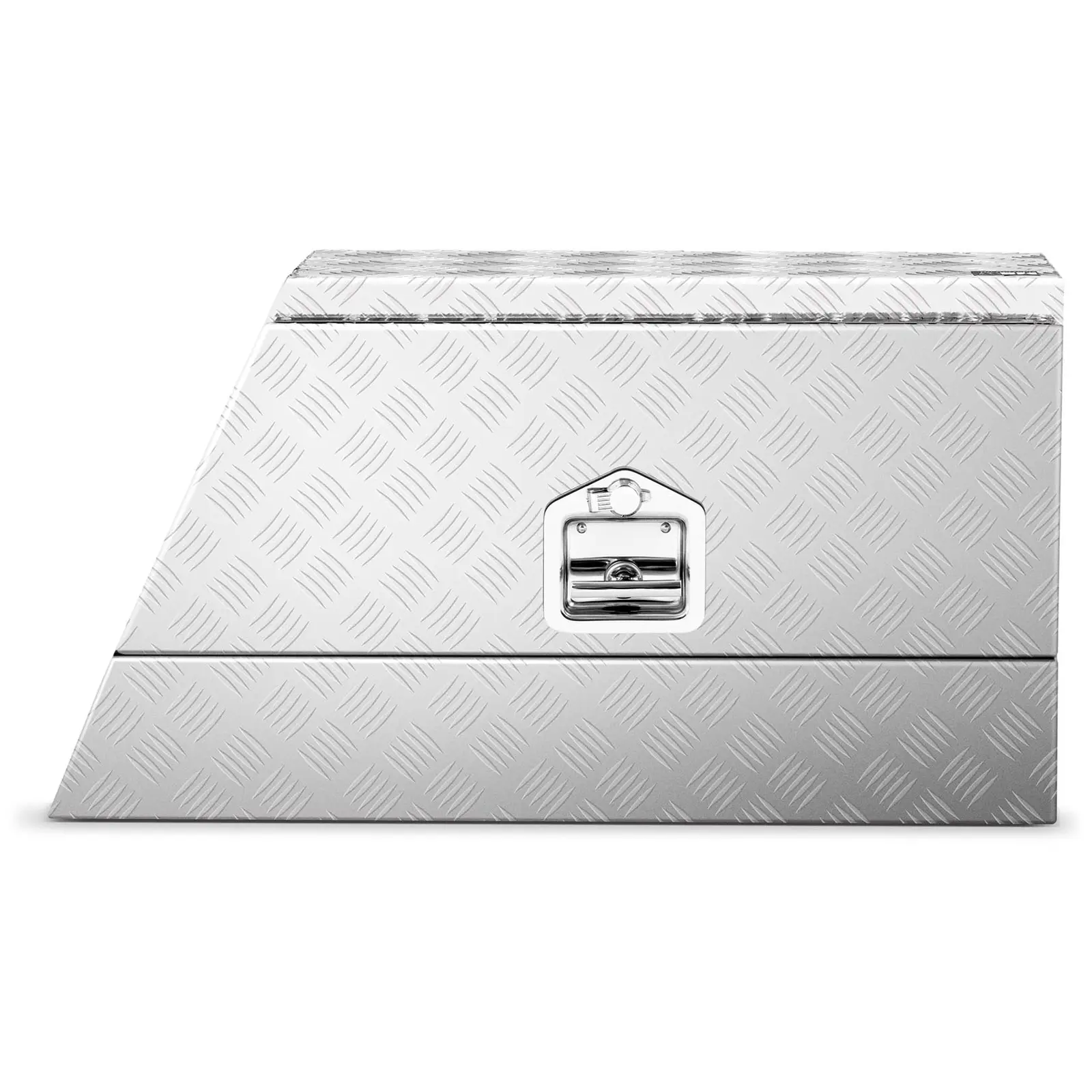 Hliníkový box - ryhovaný plech - 75 x 25 x 40 cm - 75 l - uzamykateľný - rovný