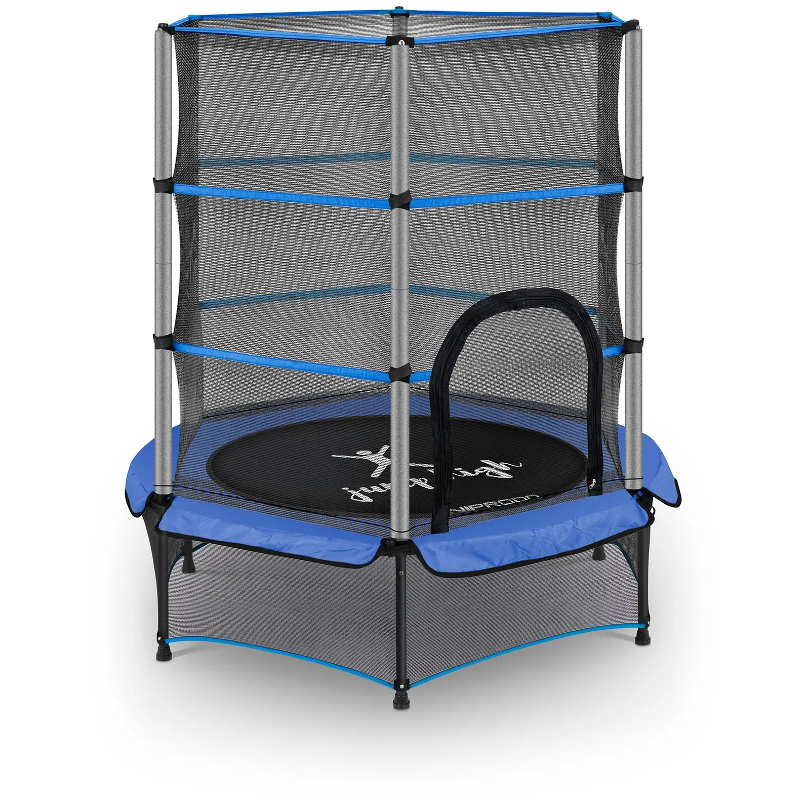 Detská trampolína - s bezpečnostnou sieťou - 140 cm - 50 kg - modrá