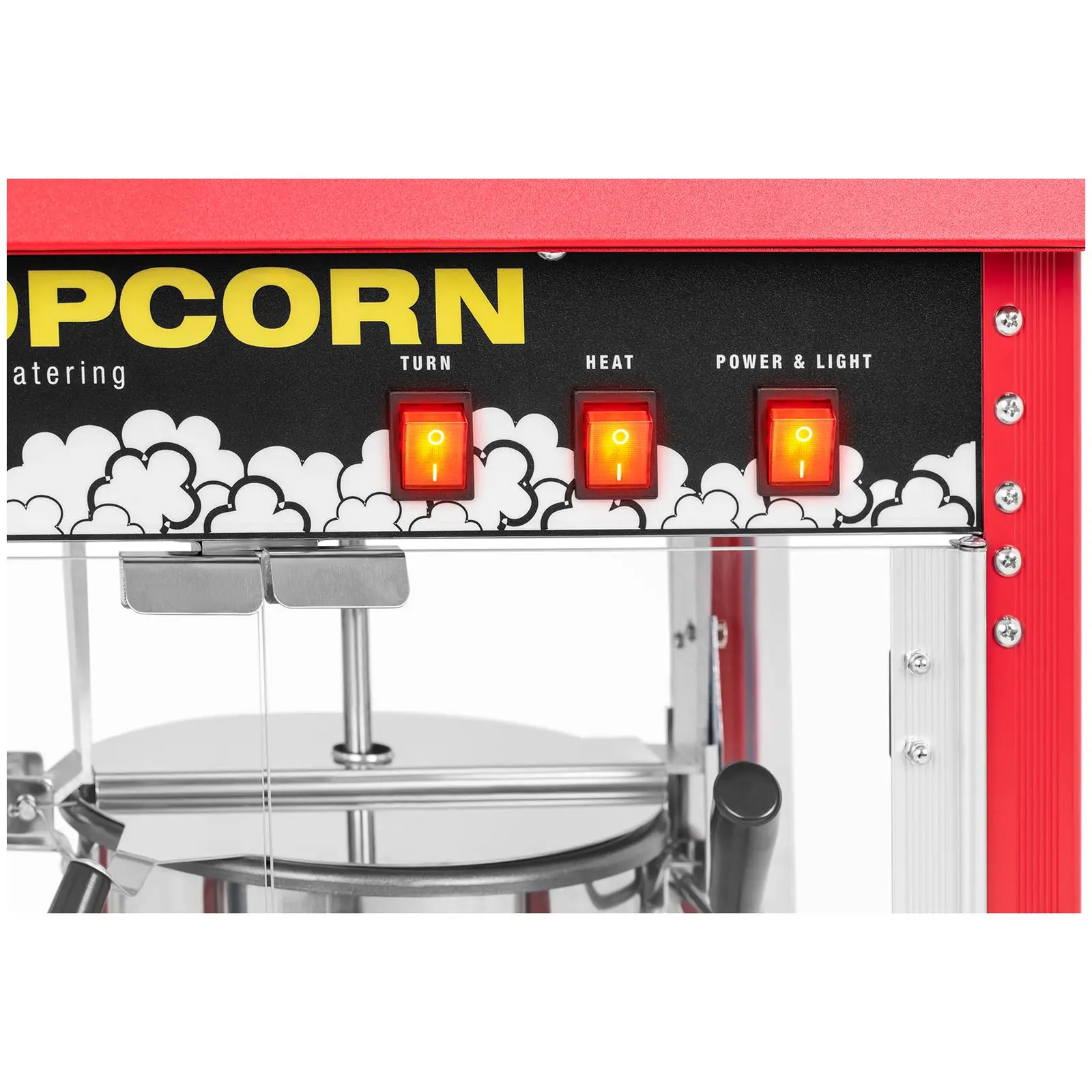 Stroj na popcorn - červená strieška