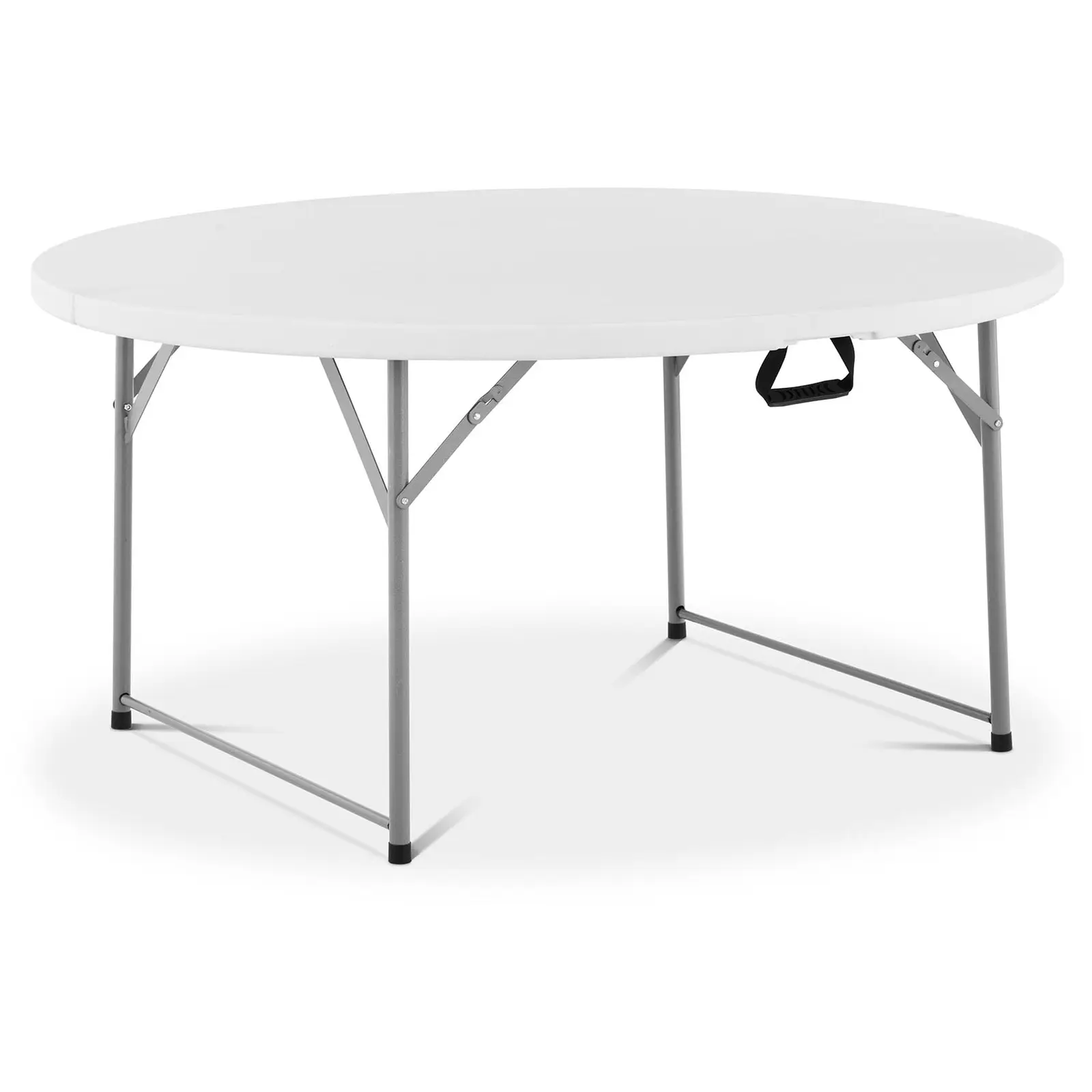 Okrúhly skladací stôl - Ø 1 500 x 740 mm - 150 kg - dnu/vonku - biely