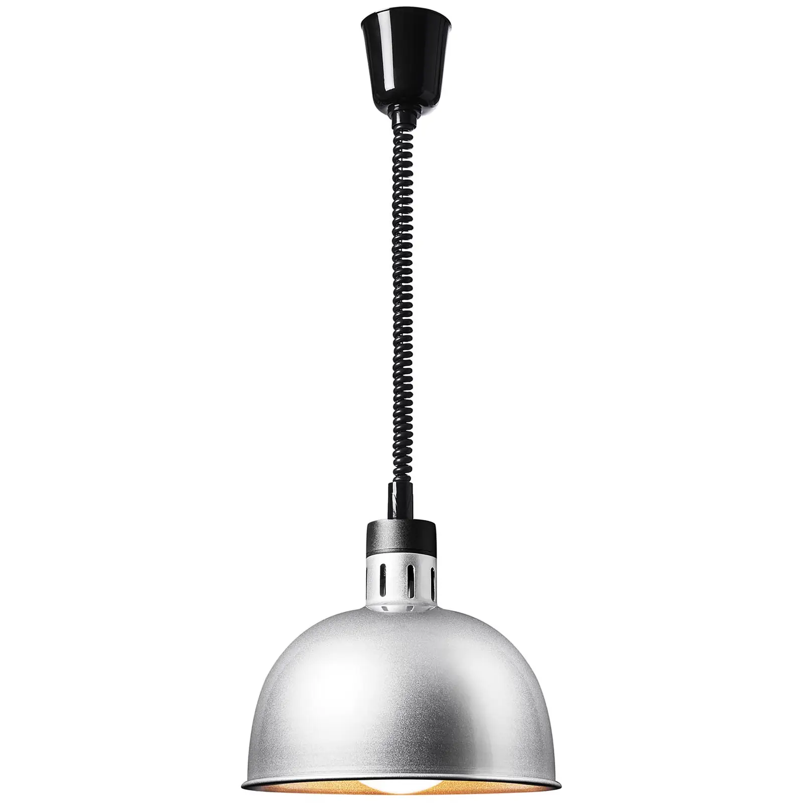 Ohrievacia lampa - strieborná - 28,5 x 28,5 x 29 cm - oceľ - výškovo nastaviteľná
