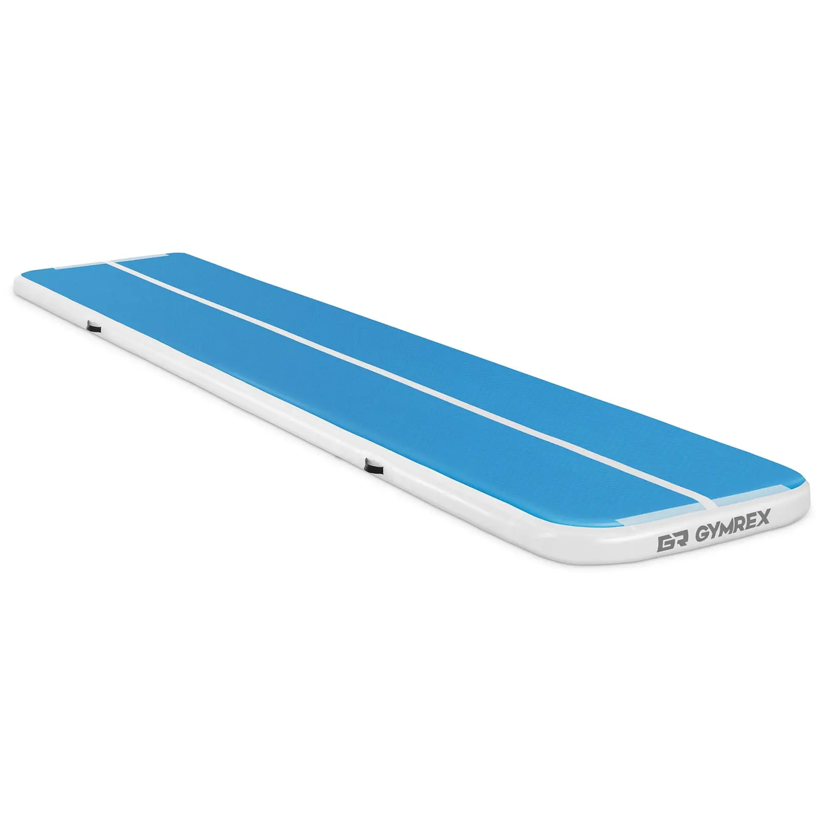 Gymnastická nafukovacia podložka - 500 x 100 x 10 cm - 190 kg - modrá/biela