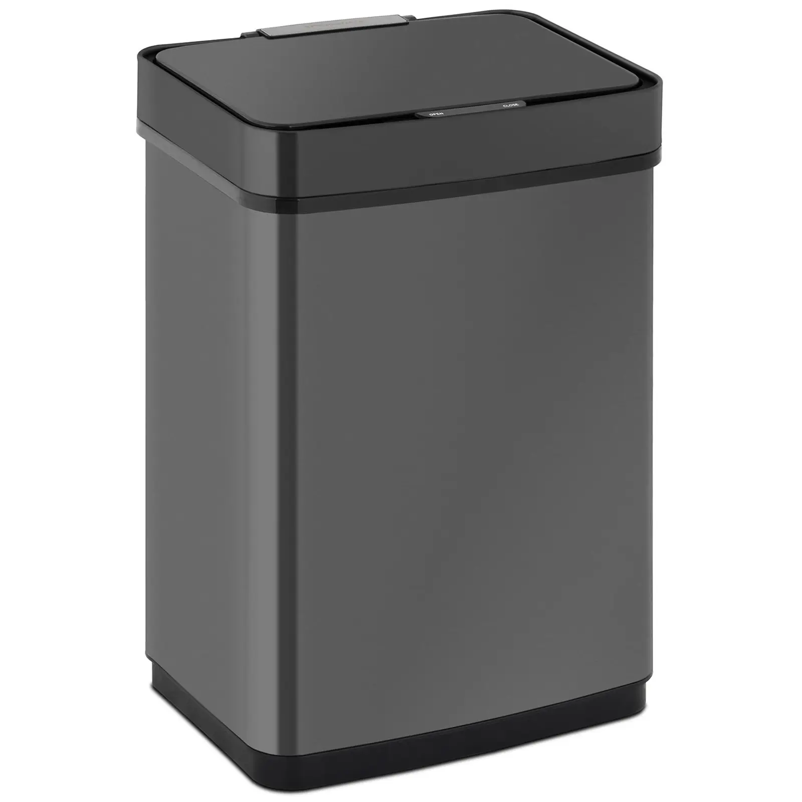 Bezkontaktný odpadkový kôš - 50 l - čierny - štvorcový