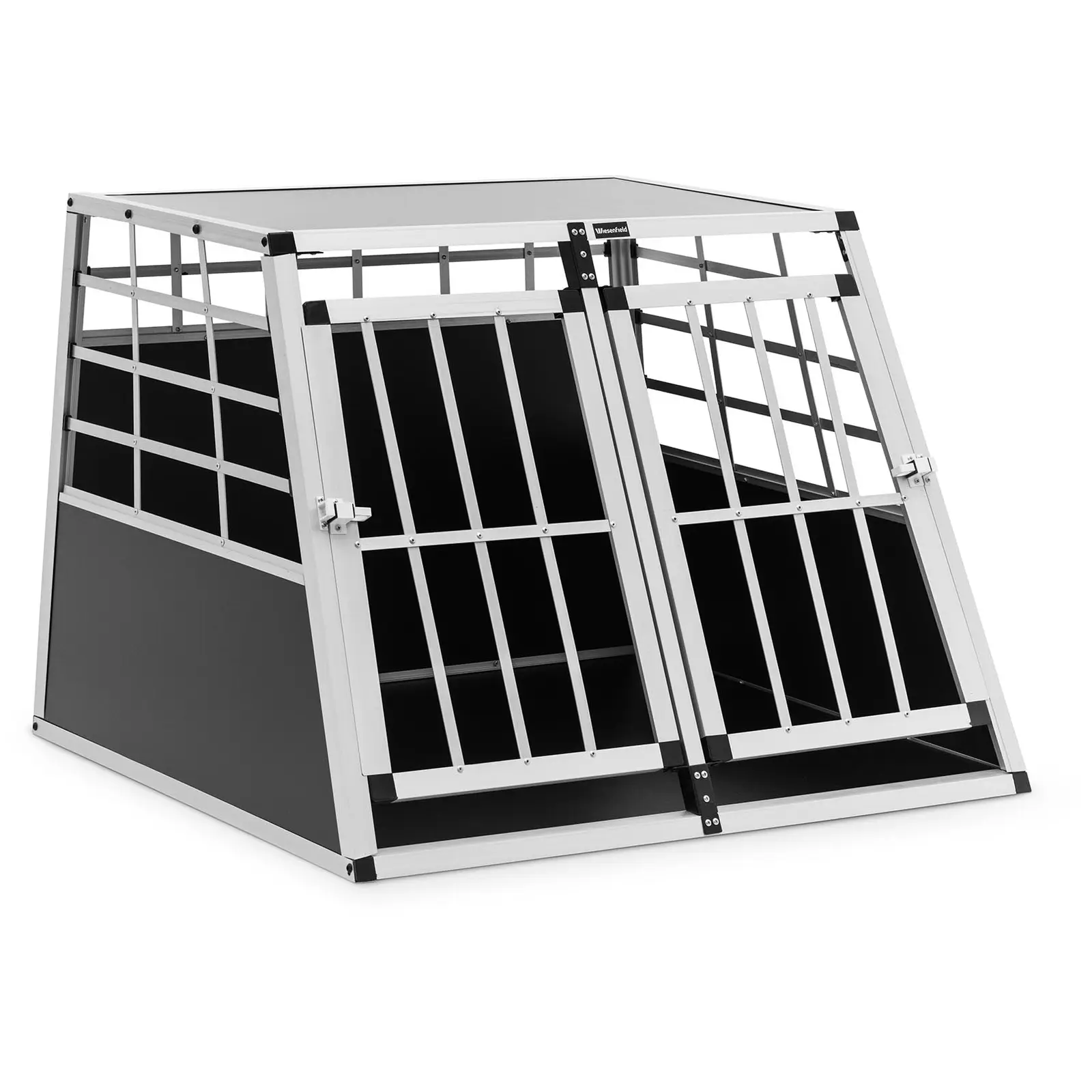 Prepravný box pre psa - hliník - lichobežníkový tvar - 85 x 95 x 69 cm