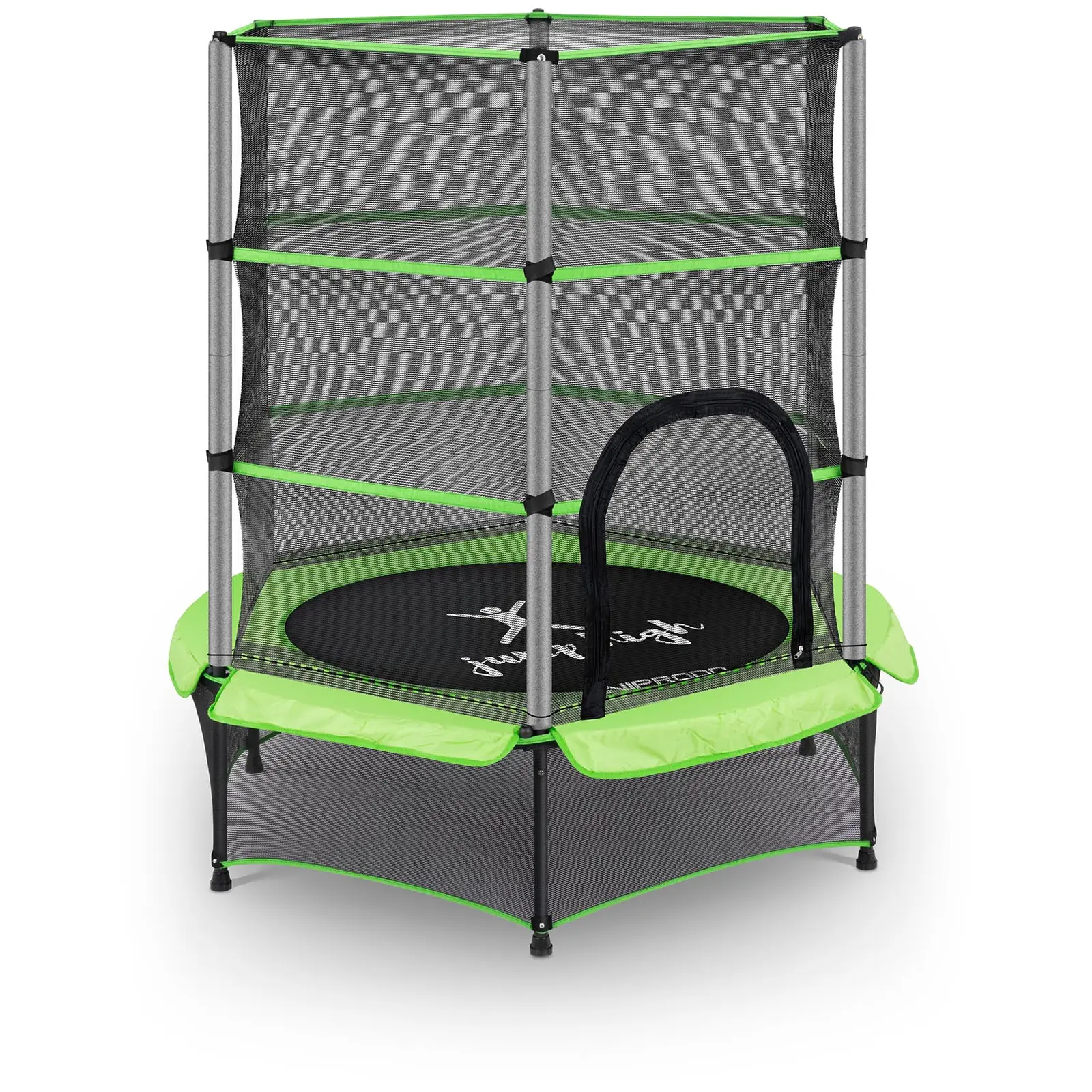 Detská trampolína - s bezpečnostnou sieťou - 140 cm - 50 kg - zelená