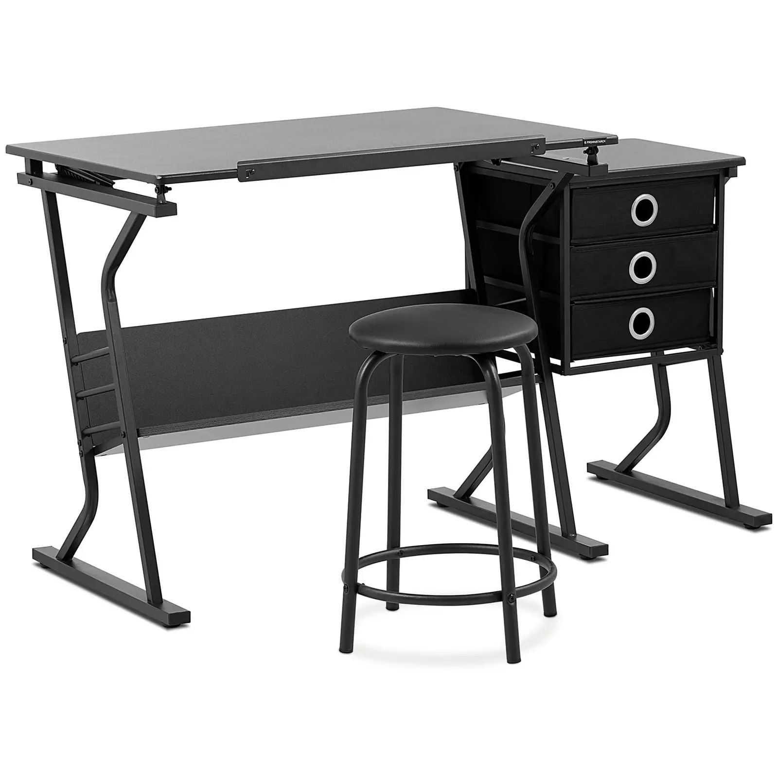 Kresliaci stôl - 90 x 60 cm - sklopný - so stoličkou a bočným stolíkom