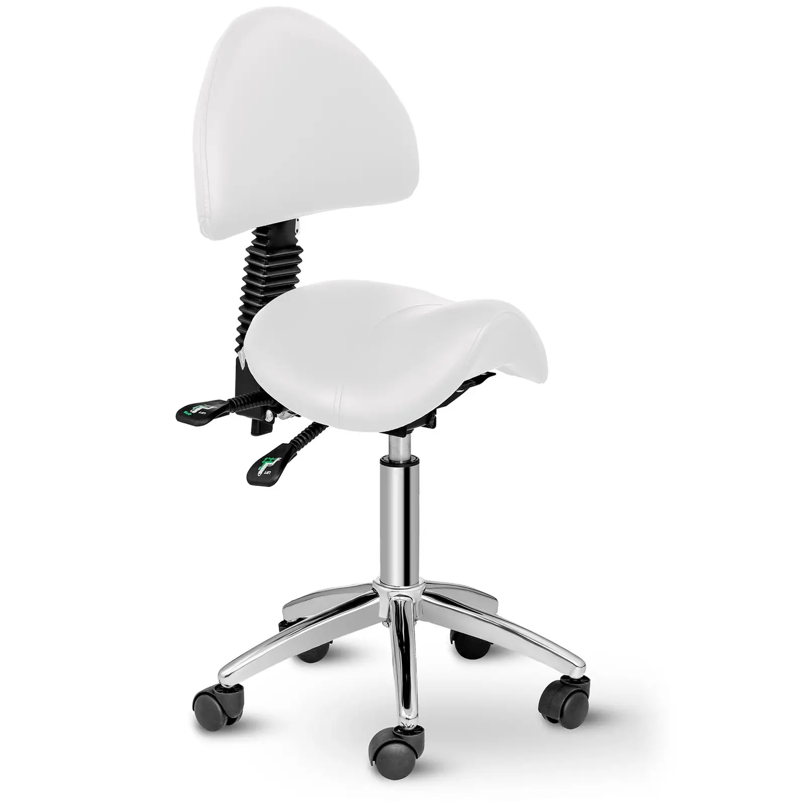 Sedlová stolička - 550 – 690 mm - 150 kg - White