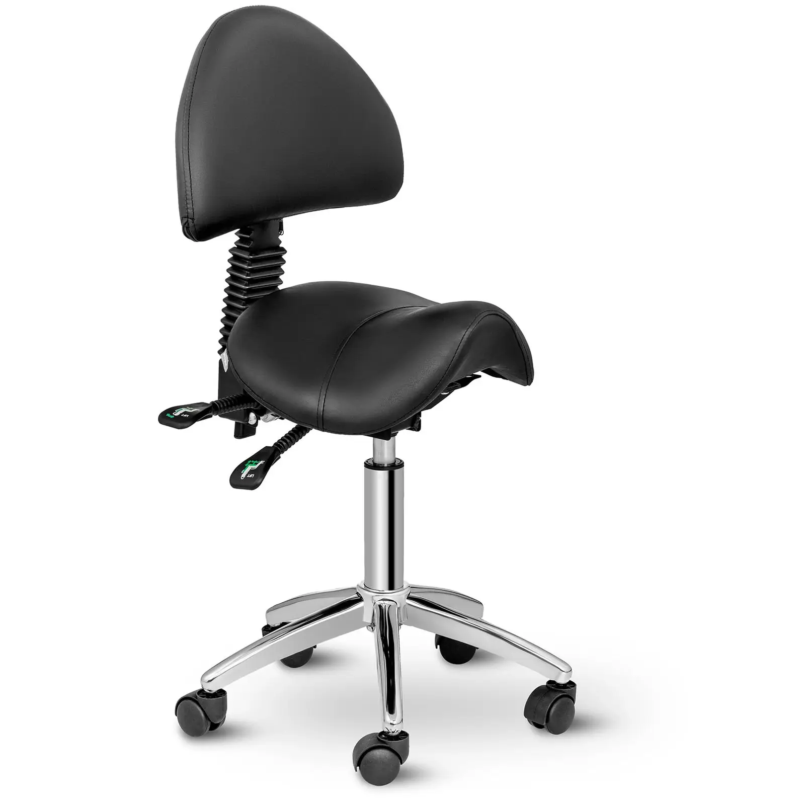Sedlová stolička - 550 – 690 mm - 150 kg - Black