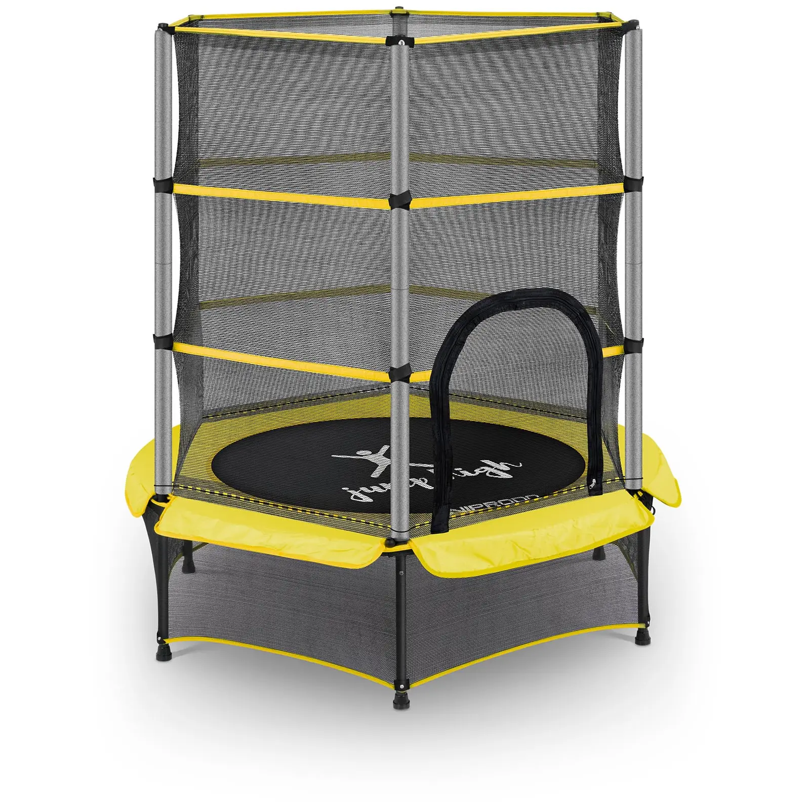 Detská trampolína - s bezpečnostnou sieťou - 140 cm - 50 kg - žltá