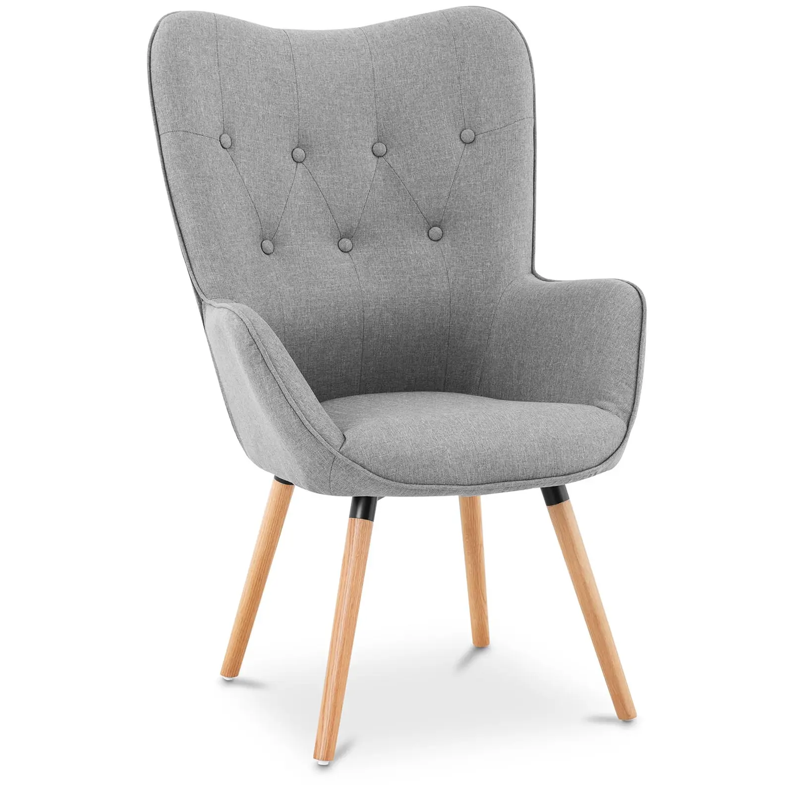 Čalúnená stolička - do 160 kg - sedadlo 43 x 49 cm - šedá