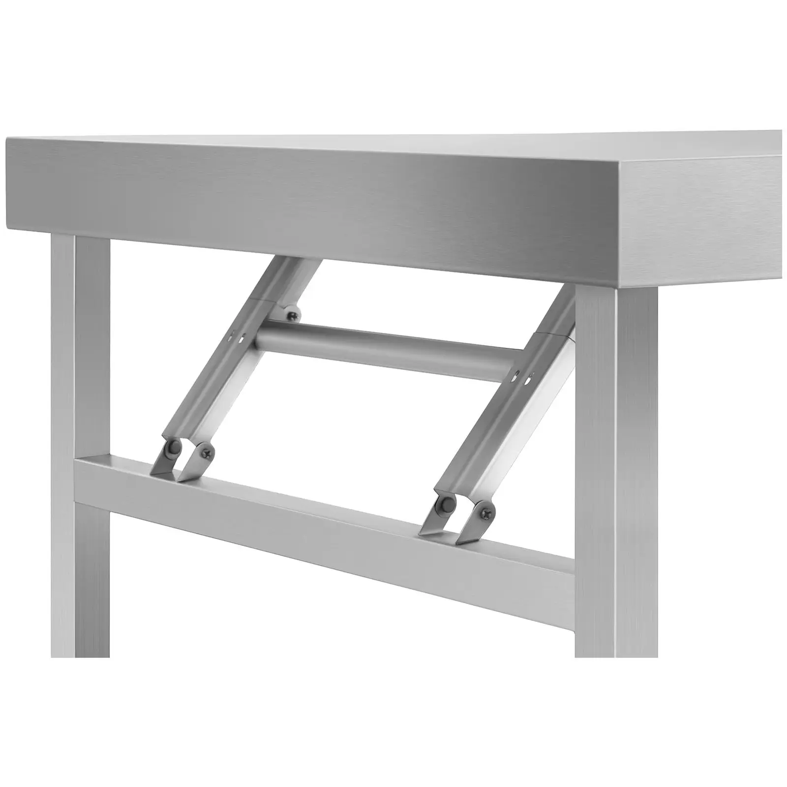 Skladací pracovný stôl z ušľachtilej ocele - 120 x 60 cm