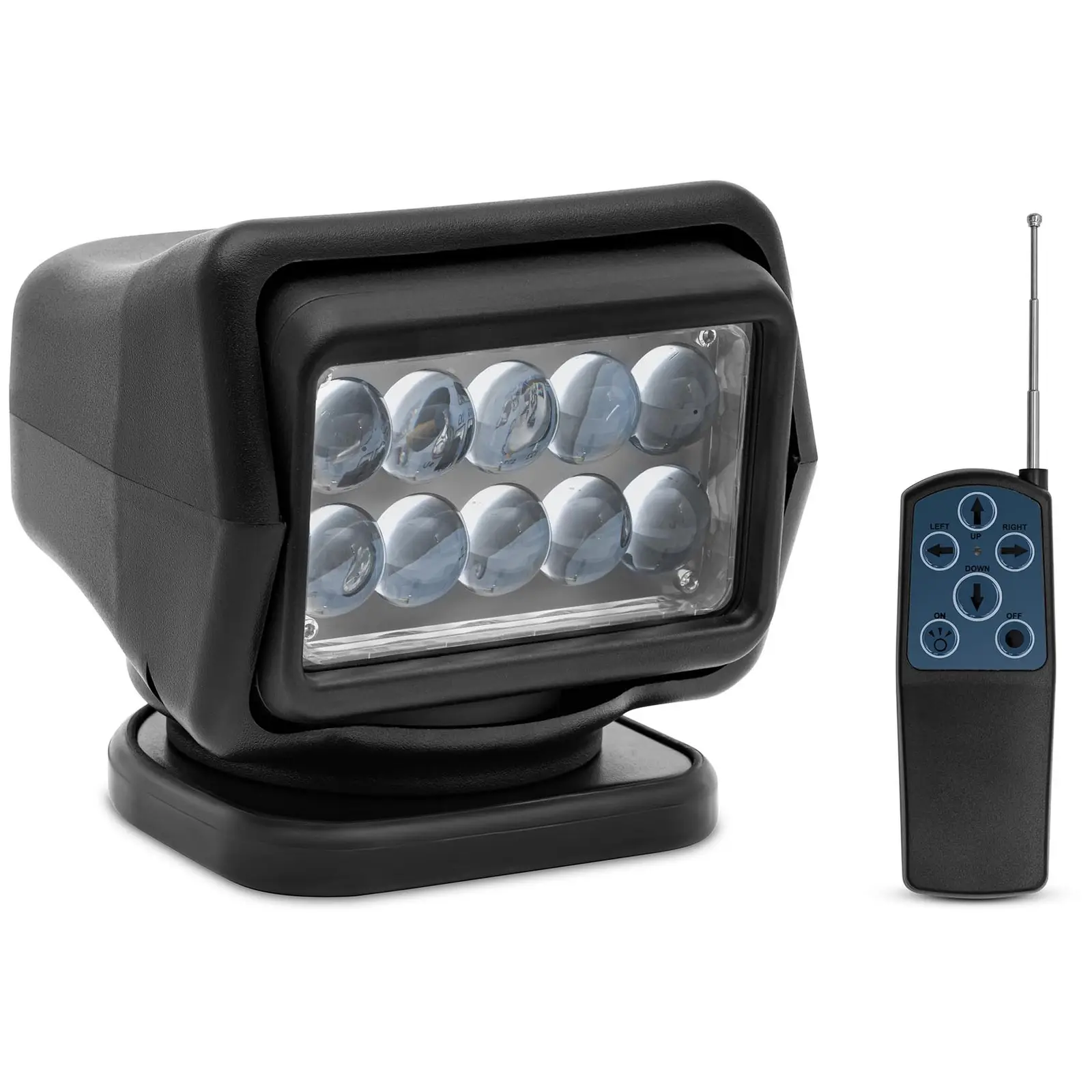 LED svetlomet – 9 – 32 V – 50 W – otočný o 360° – naklonenie o 120° – s diaľkovým ovládaním