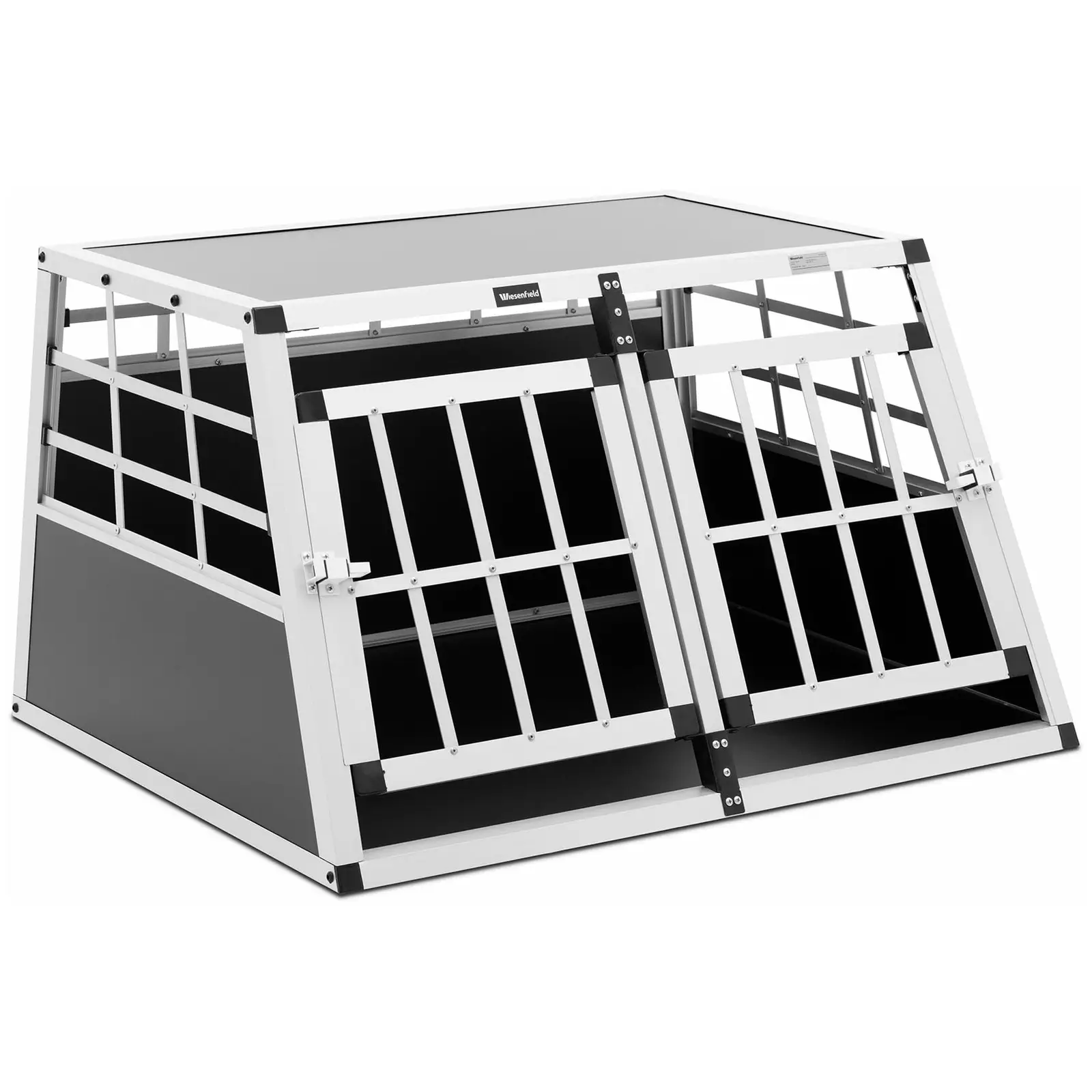 Prepravný box pre psa - hliník - lichobežníkový tvar - 69 x 90 x 50 cm